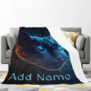 Personalized Black Panther Blanket: Cosmic Starry Night Soft Throw, Soft Flannel Fleece