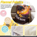 Personalized Cosmic Owl Blanket - Mystical Spirit Animal Throw, Custom Name Gift