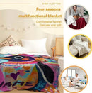 Personalized Penguin Blanket | Custom Name | Colorful Arctic Animal 310gsm Fleece Throw Gift