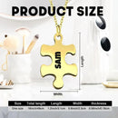Personalized Puzzle Piece Necklace Set | Custom Name Matching Gift