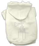 Pet, Dog & Cat Hoodie Rhinestone, "London"