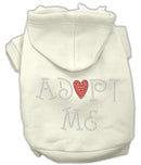 Pet, Dog & Cat Hoodie Rhinestone, "Adopt Me"