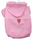 Pet, Dog & Cat Hoodie Rhinestone, "Adopt Me"