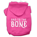 Pet, Dog & Cat Hoodie Screen Printed, "Bad To The Bone"