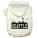 Pet Dog & Cat Hoodie Screen Printed, "Seattle Skyline"