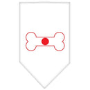 Pet and Dog Bandana Screen Printed, "Bone Shaped Flag Japan"