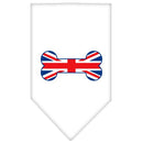 Pet and Dog Bandana Screen Printed, "Bone Shaped UK Flag"