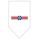 Pet and Dog Bandana Screen Printed, "Patriotic Star Paw"
