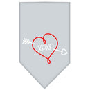Pet and Dog Bandana Screen Printed, "XOXO"
