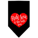 Pet and Dog Bandana Screen Printed, "Ruff Love"