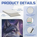 Personalized Galaxy Wolf Passport Holder: Cosmic Purple Travel Cover