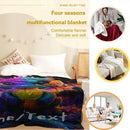Personalized Glowing Rainbow Dragon Blanket: Soft Flannel Fleece Throw