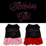 Pet Dog & Cat Dress Rhinestone, "Birthday Girl"