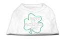 Pet Dog & Cat Shirt Rhinestone, "Happy St. Patrick's Day"