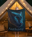 Personalized Black Panther Blanket: Cosmic Starry Night Soft Throw, Soft Flannel Fleece