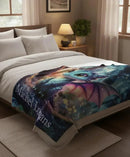 Personalized Dragon Blanket: Magical Flannel Fleece Throw, Super Soft Name Gift