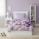 Personalized Purple Unicorn Blanket | Custom Name | Starry Cloud Flannel Fleece Throw Gift