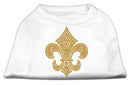 Pet Dog & Cat Shirt Rhinestone,"GOLD Fleur De Lis"