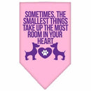 Pet and Dog Bandana Screen Printed, "Sometimes, The Smallest Things Take Up The Most Room In Your Heart"