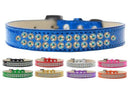 Dog, Puppy & Pet Ice Cream  Collar, "Two Row Aurora Borealis Crystal Rimsets"