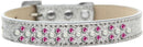 Dog, Puppy & Pet Ice Cream  Collar, "Pearl and Bright Pink Crystal Rimsets Sprinkles"