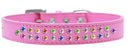 Dog, Puppy & Pet Fashion Collar, "Two Row Confetti Crystal Rimsets"