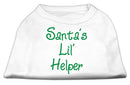 Christmas Screenprinted Dog Shirt, "Santa's Lil Helper"
