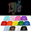 Rhinestone Studded Dog Shirt, "Love"