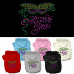 Pet, Dog & Cat Hoodie Rhinestone, "Mardi Gras"