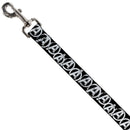 Dog Leash - Avengers "A" Logo Weathered Black/White