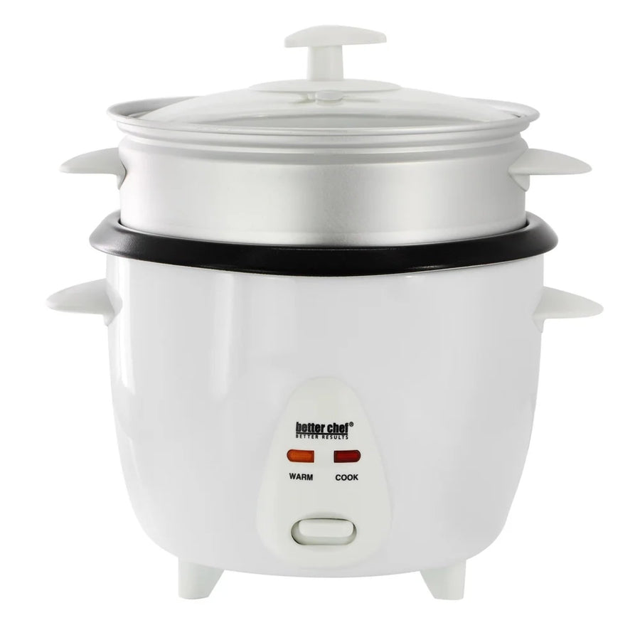 Better Chef 5/10-Cup Ceramic Pot Rice Cooker W/Steamer - IM-4050CR