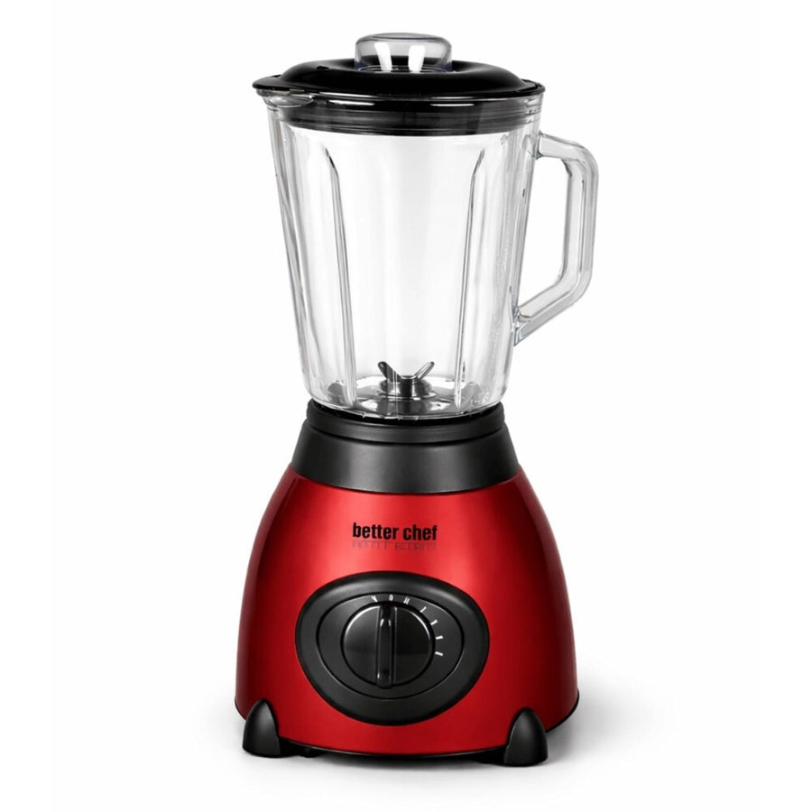 Better Chef 500-Watt Glass Jar Blender Metallic Red - IM-602R