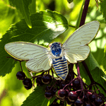 Flying Periodical Cicada Enamel Pin