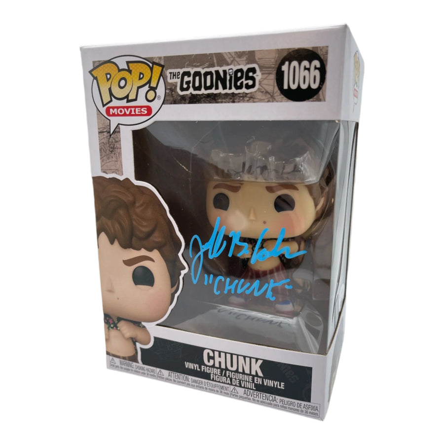 Jeff Cohen (Chunk) signed The Goonies Funko POP Figure #1066 (w/ JSA)