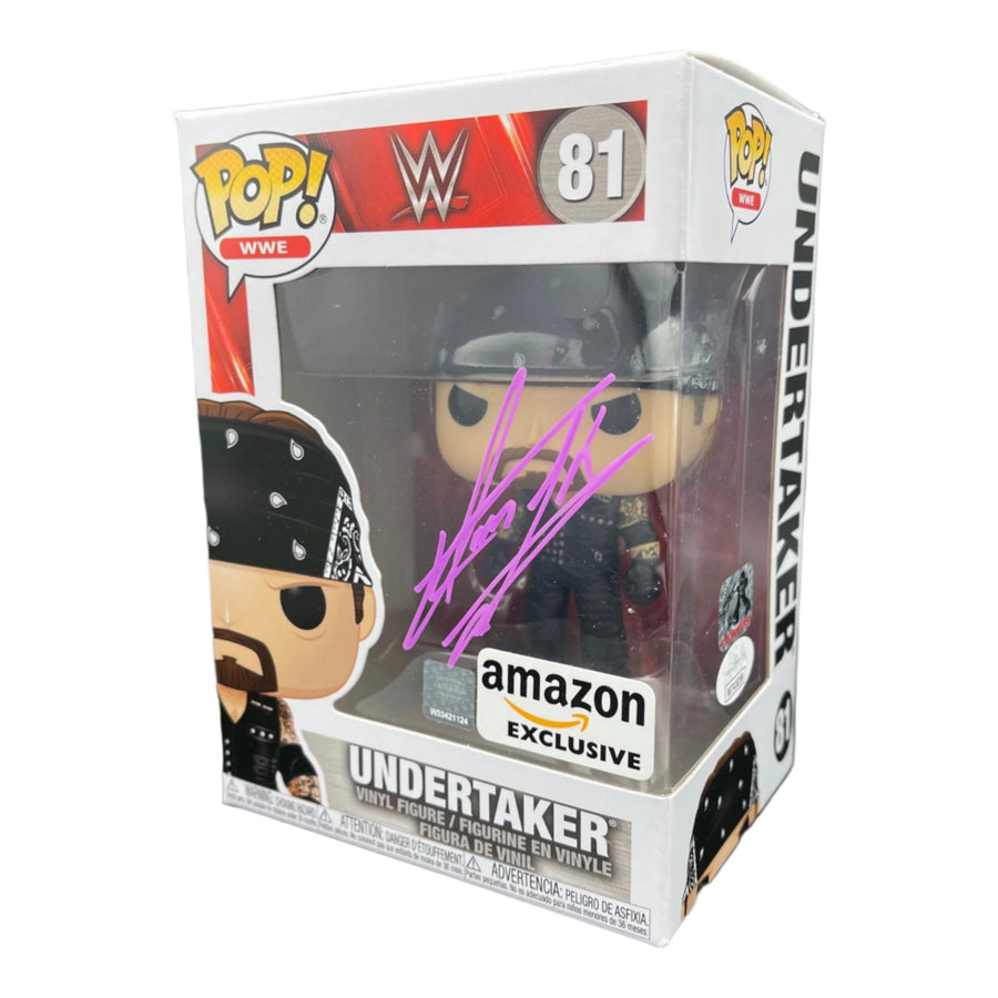 Undertaker signed WWE Funko POP Figure #81 (Amazon Exclusive Boneyard w/ JSA)