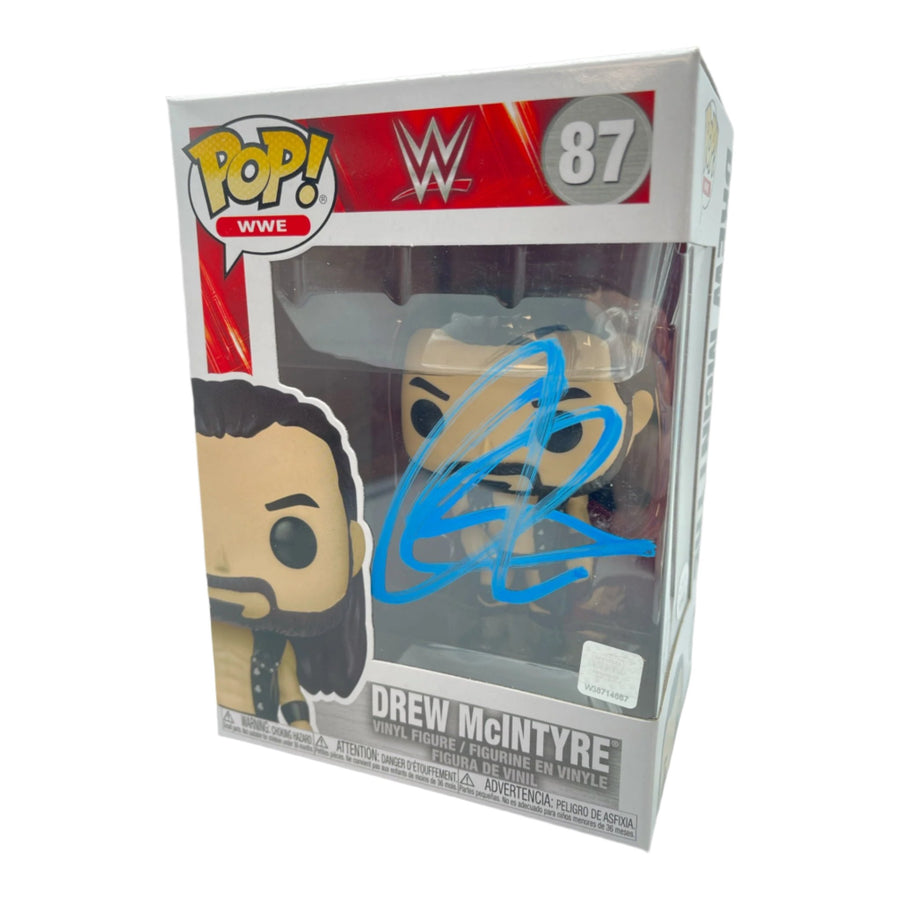 Drew McIntyre signed WWE Funko POP Figure #87 (w/ JSA)