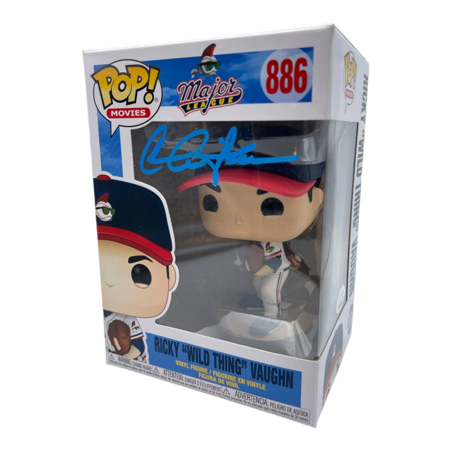 Charlie Sheen (Ricky Vaughn) signed Major League Funko POP Figure #886 (w/ JSA)