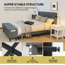 Full/Queen Size Upholstered Platform Bed Frame with Storage Ottoman
