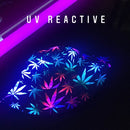 Black Rainbow Weed Print Bucket Hat | UV Blacklight Reactive