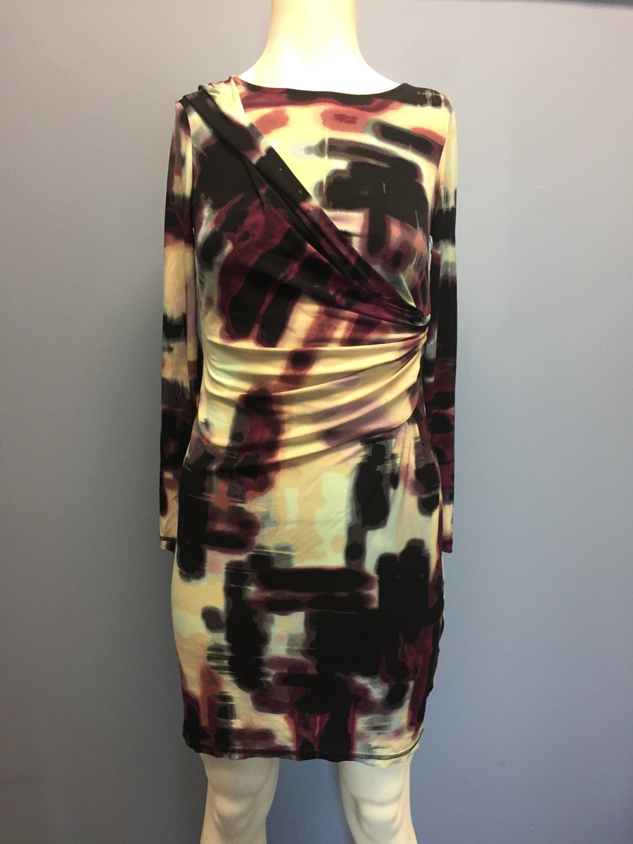 simply vera purple dress Simply Vera Vera Wang Purple Floral High-Low Midi Dress