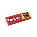 Twisters Candy (King Size) - Custom Printed 1x3 Tile made using LEGO part - B3 Customs