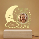Personalized Twinkle Little Star Baby Photo Night Light | Moon, Stars, and Name | Custom Nursery Gift