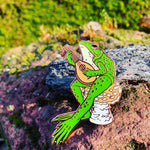 The Traveling Bard | Frog & Mushroom Enamel Pin