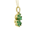Emerald Diamond Fashion Pendants 14KT Yellow Gold