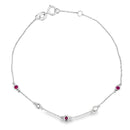 .16ct Ruby Diamond Bracelet 14KT White Gold