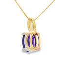 Amethyst Diamond Fashion Pendants 10KT Yellow Gold