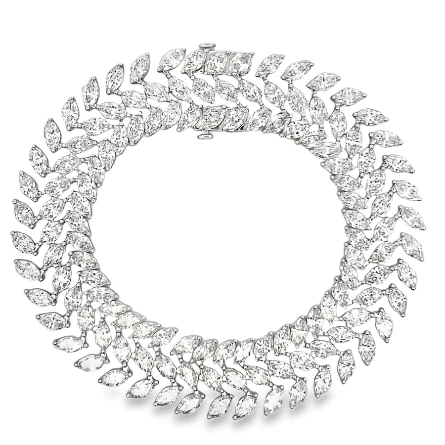 Lab Grown Diamond Tennis Bracelet 14KT White Gold