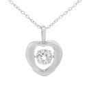 1.00ct Moissanite Heart Love Pendant Sterling Silver