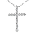 .50ct Cross Religious Pendant Sterling Silver