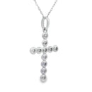 .12ct Diamond Cross Religious Pendant 14KT White Gold
